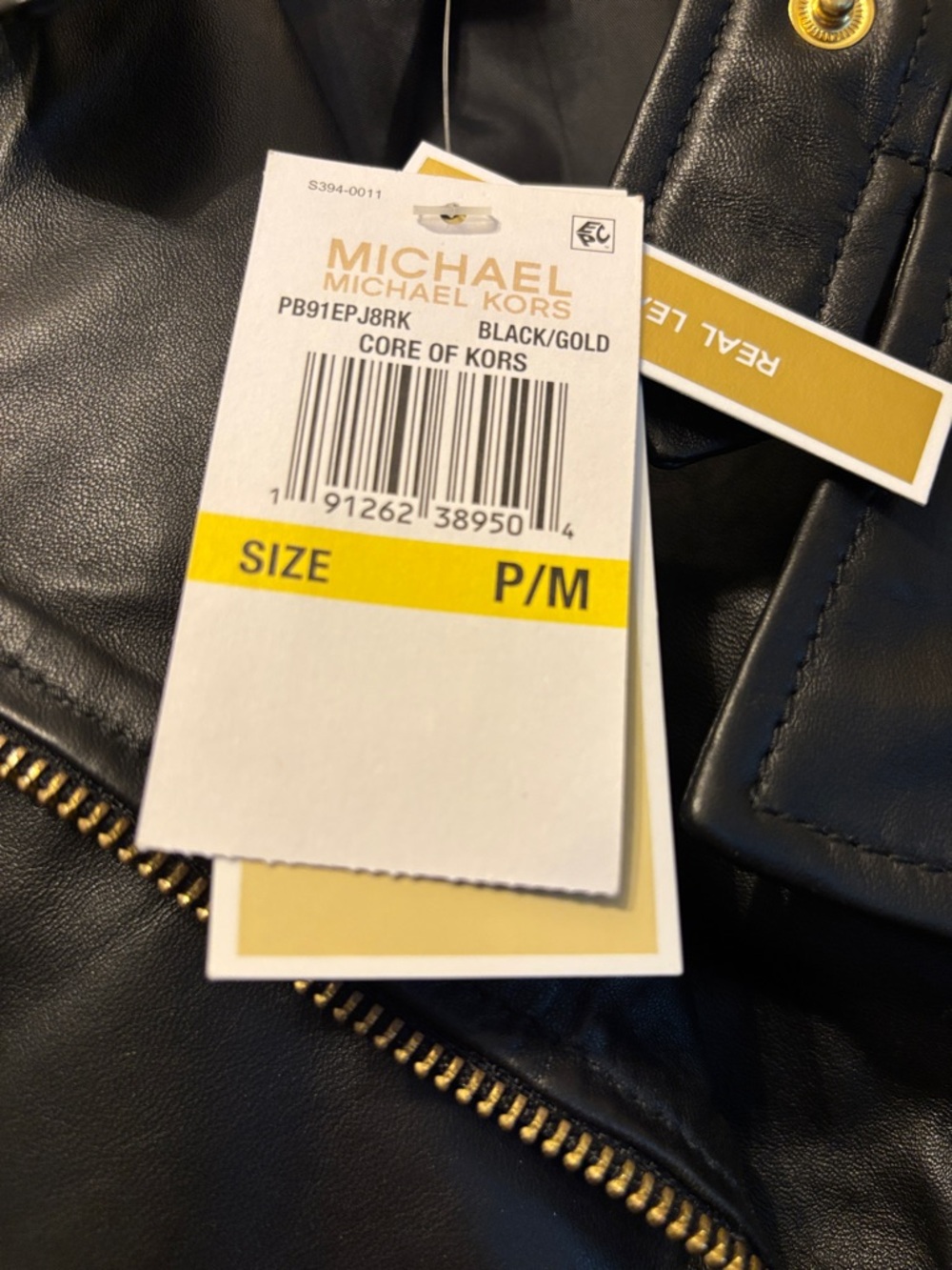 Michael Kors Black Leather  Moto Jacket - Picture 2 of 4